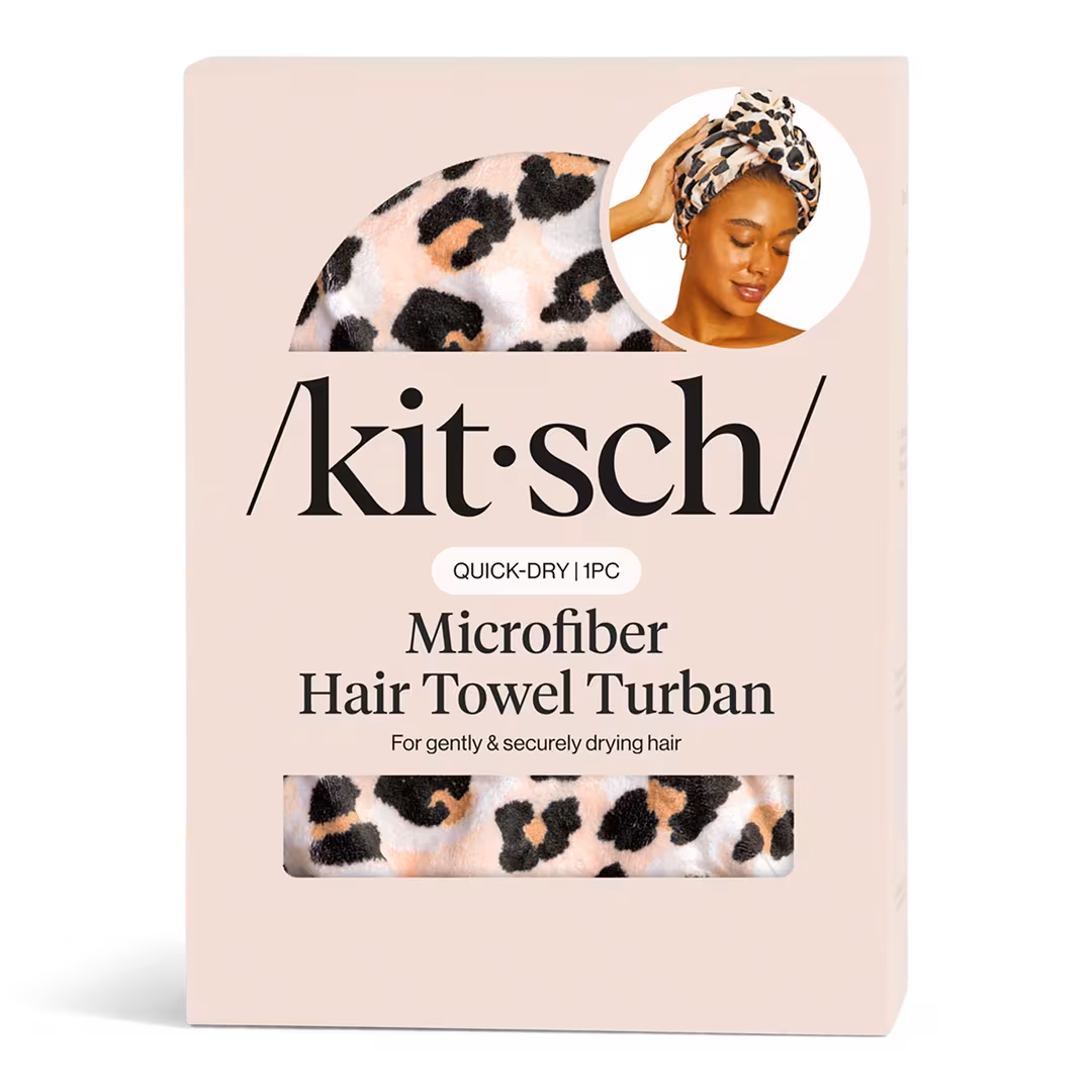 Kitsch  Leopard Quick Dry Microfiber Hair Towel