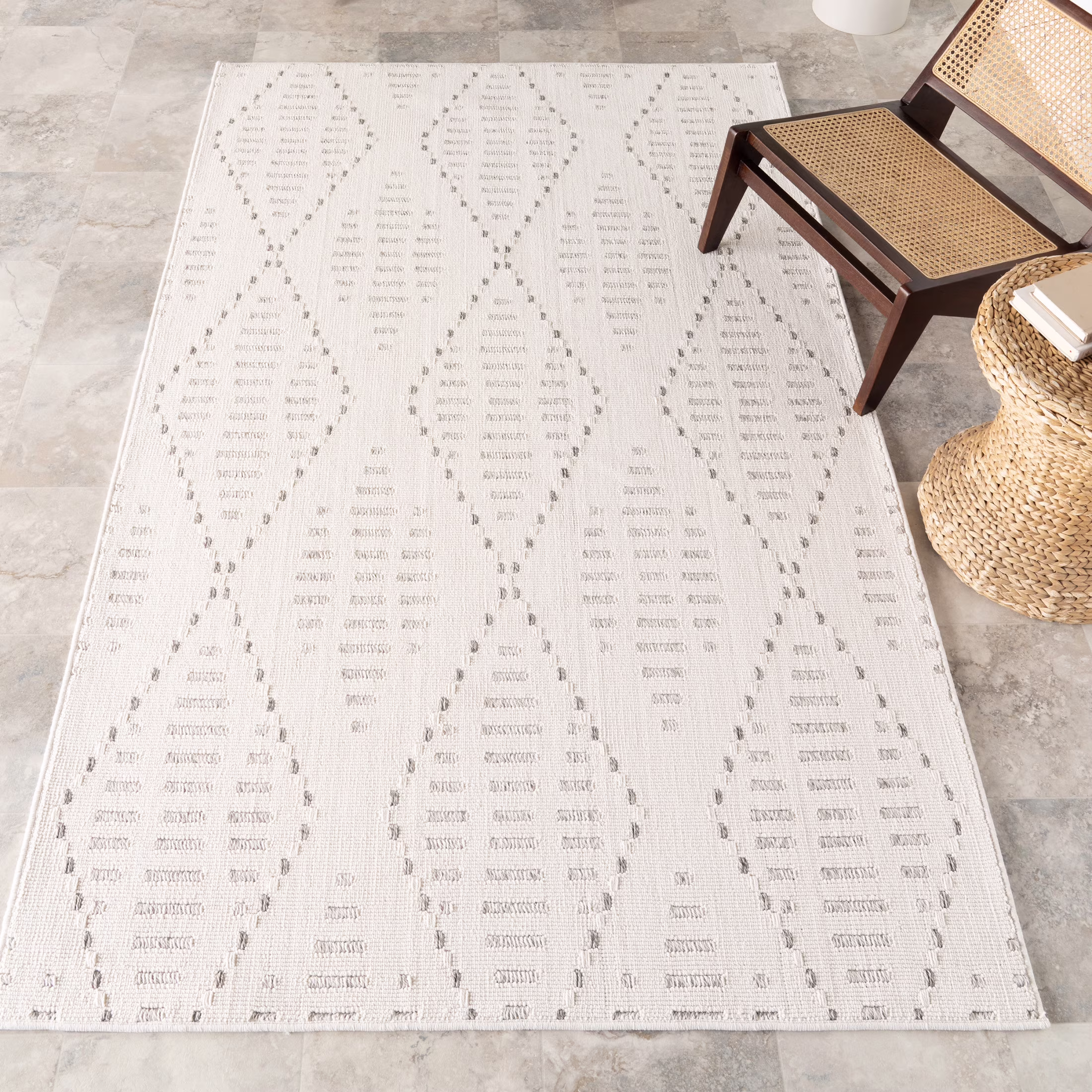 nuLOOM Hestia Trellis Indoor/Outdoor Area Rug, 9' x 12', Hestia Cream