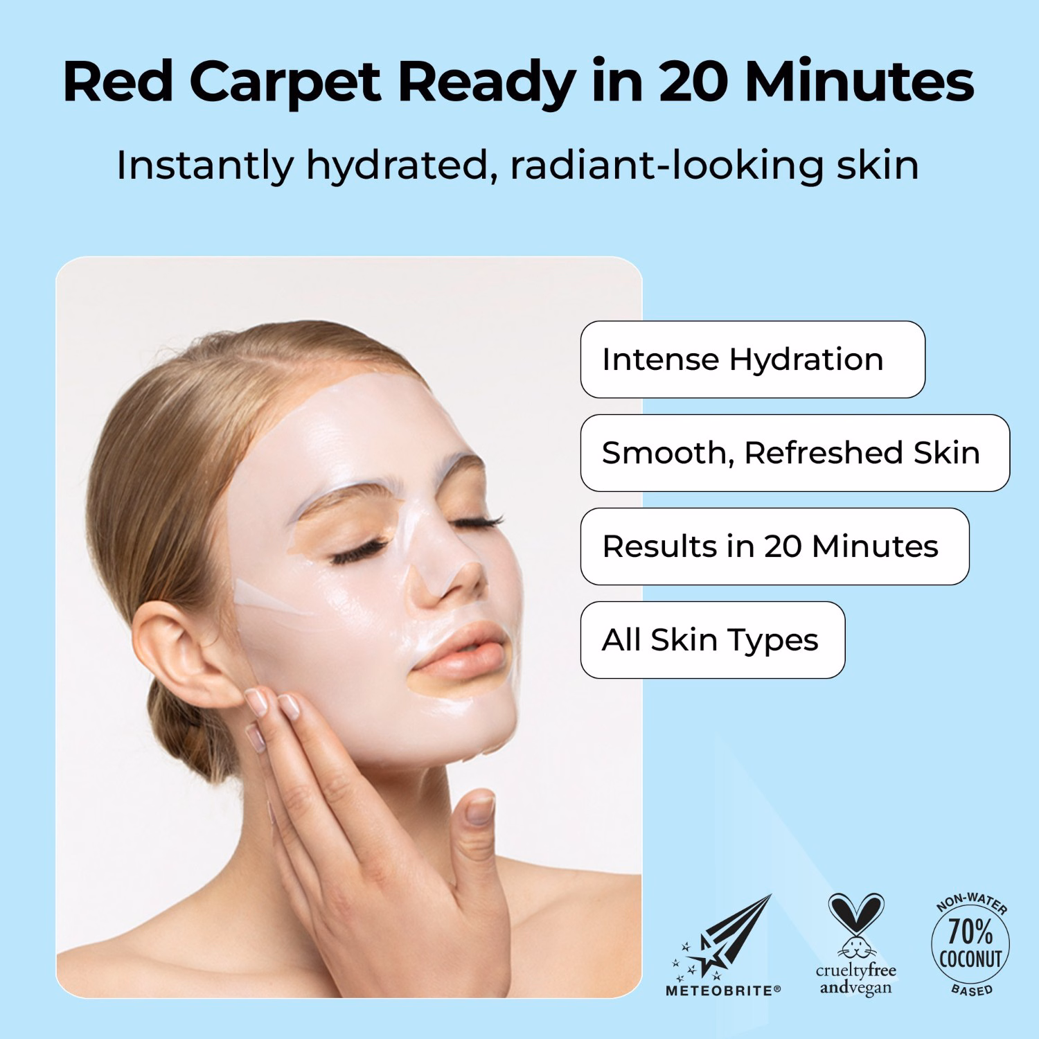 Red Carpet Ready™ Coconut Bio-Cellulose Hydrating Face Mask