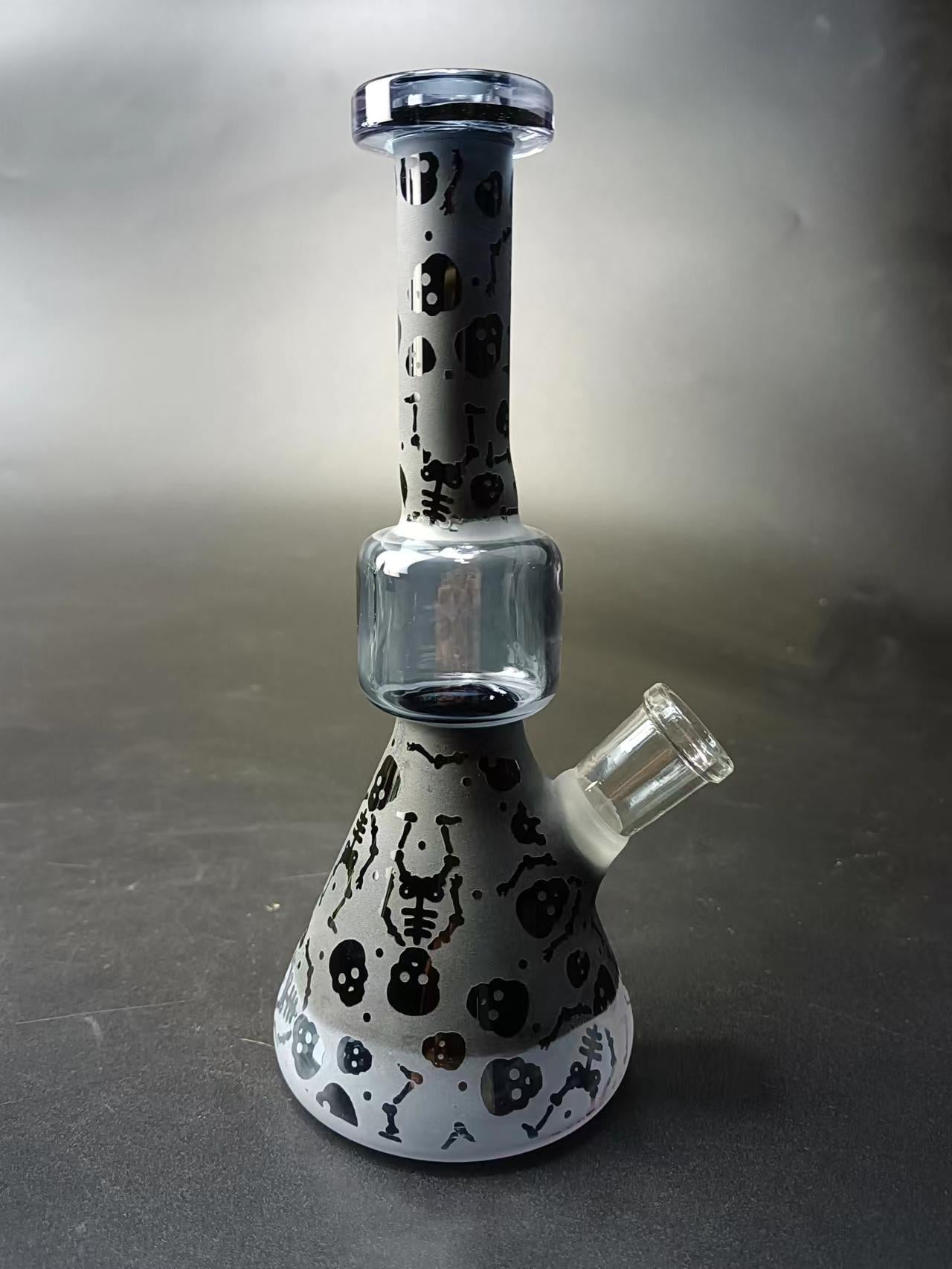 7 Funny Pattern Glass Beaker Bong (Random Colors)