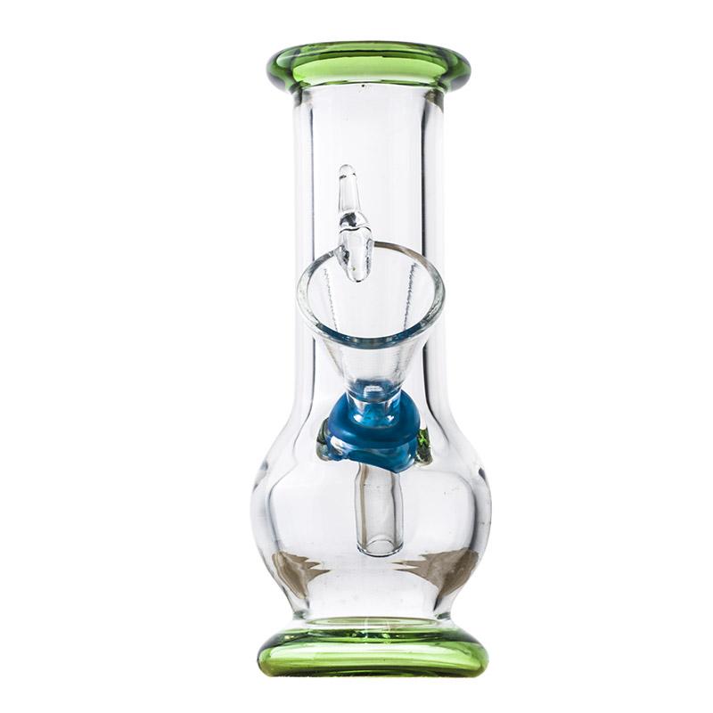 4 Green Mini Glass Bong
