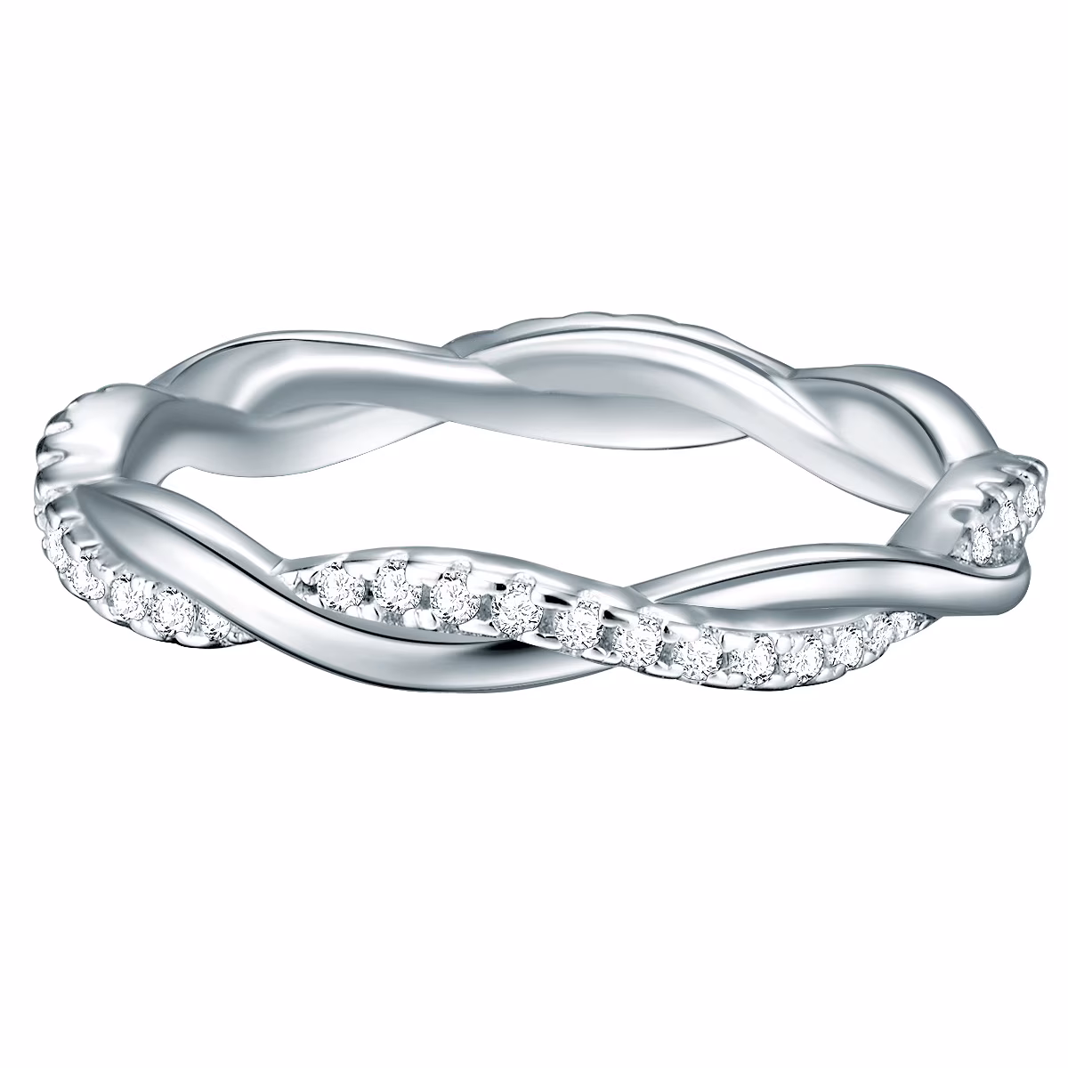 Ring aus Sterling Silber in silber mit Zirkonia