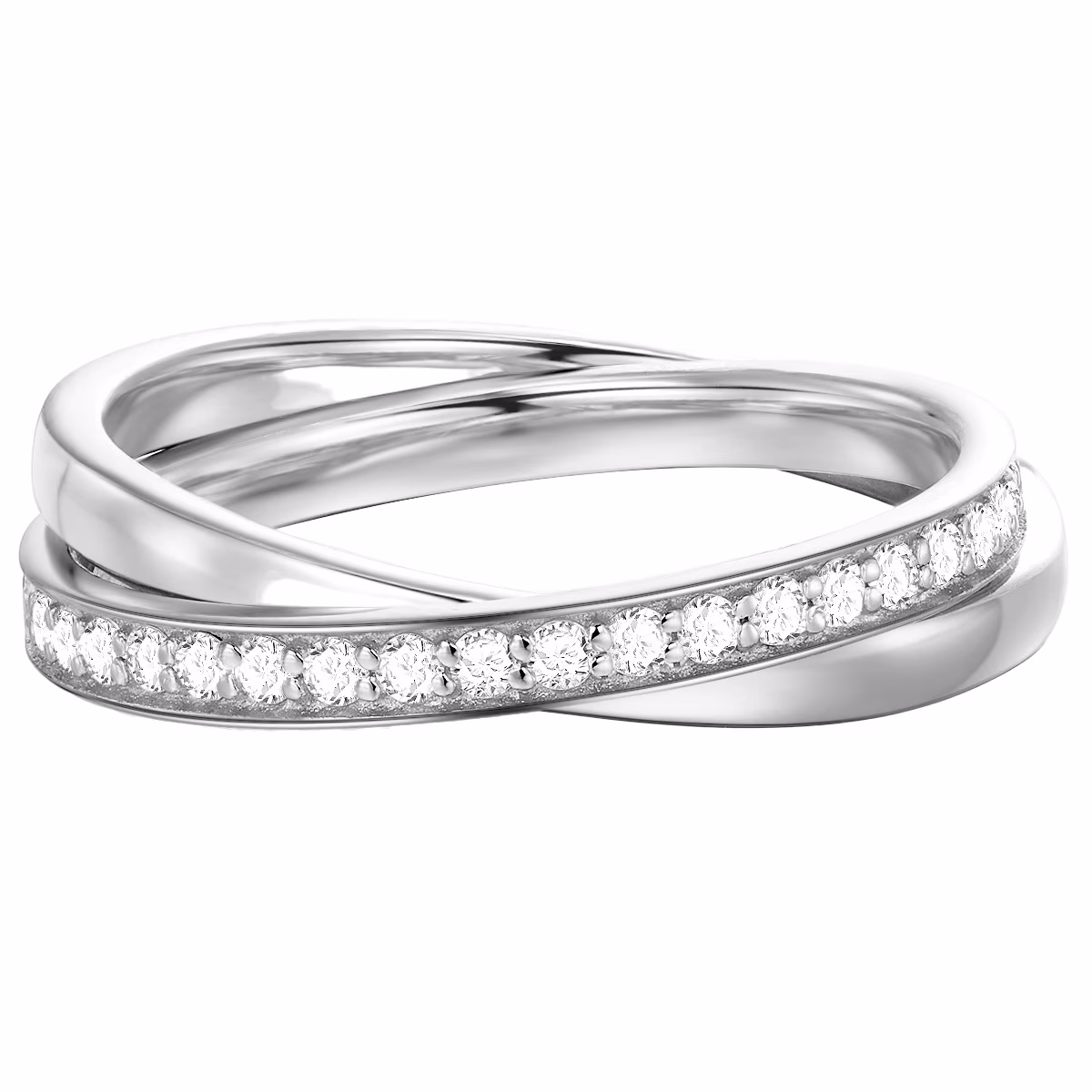 Ring aus Sterling Silber in silber mit Zirkonia