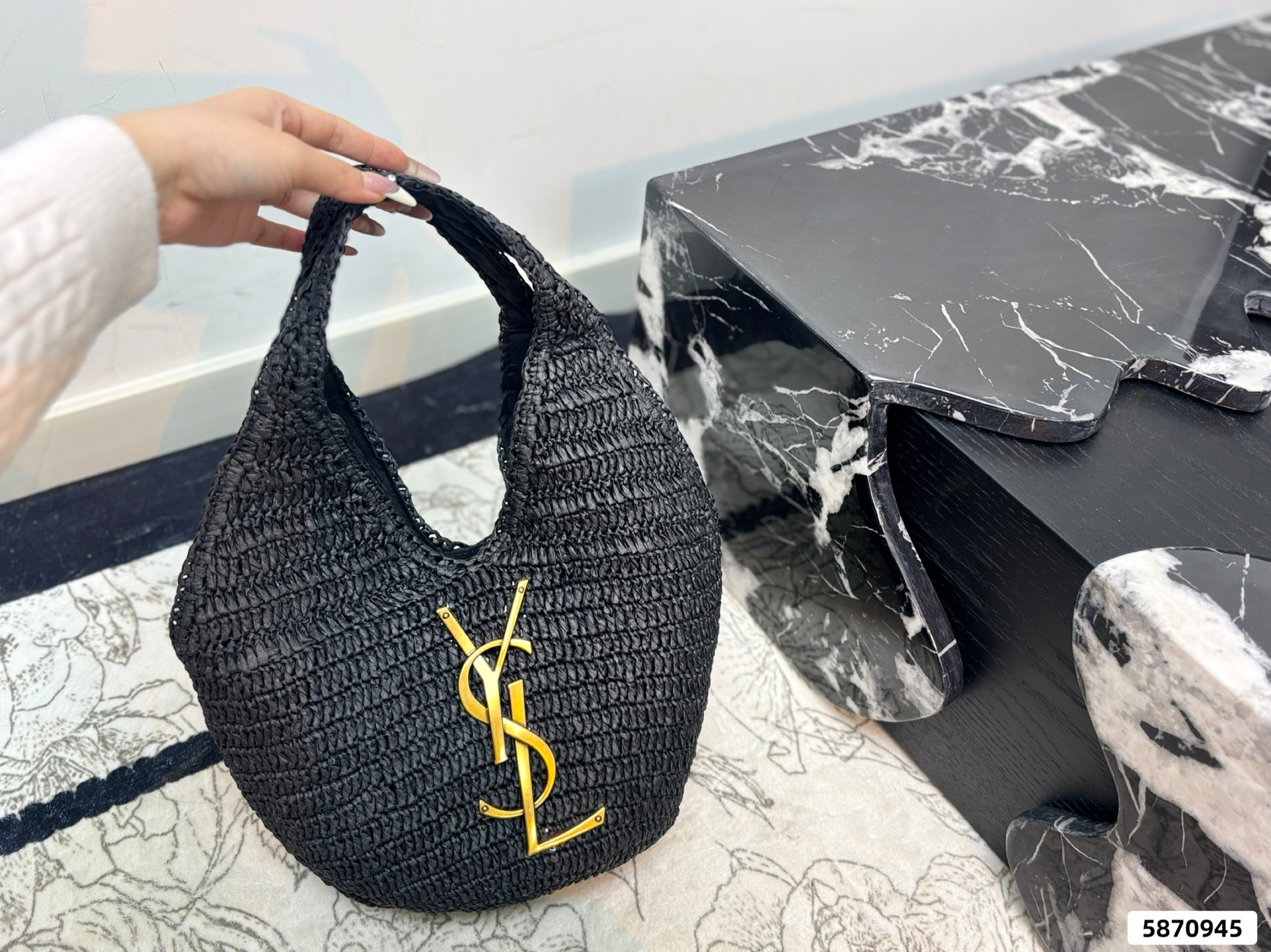 YSL Braided Tote Bag