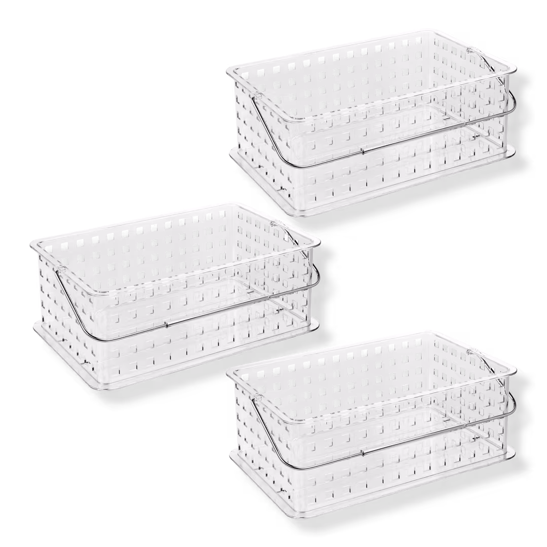 iDesign  Large Stackable Shower Caddy Basket