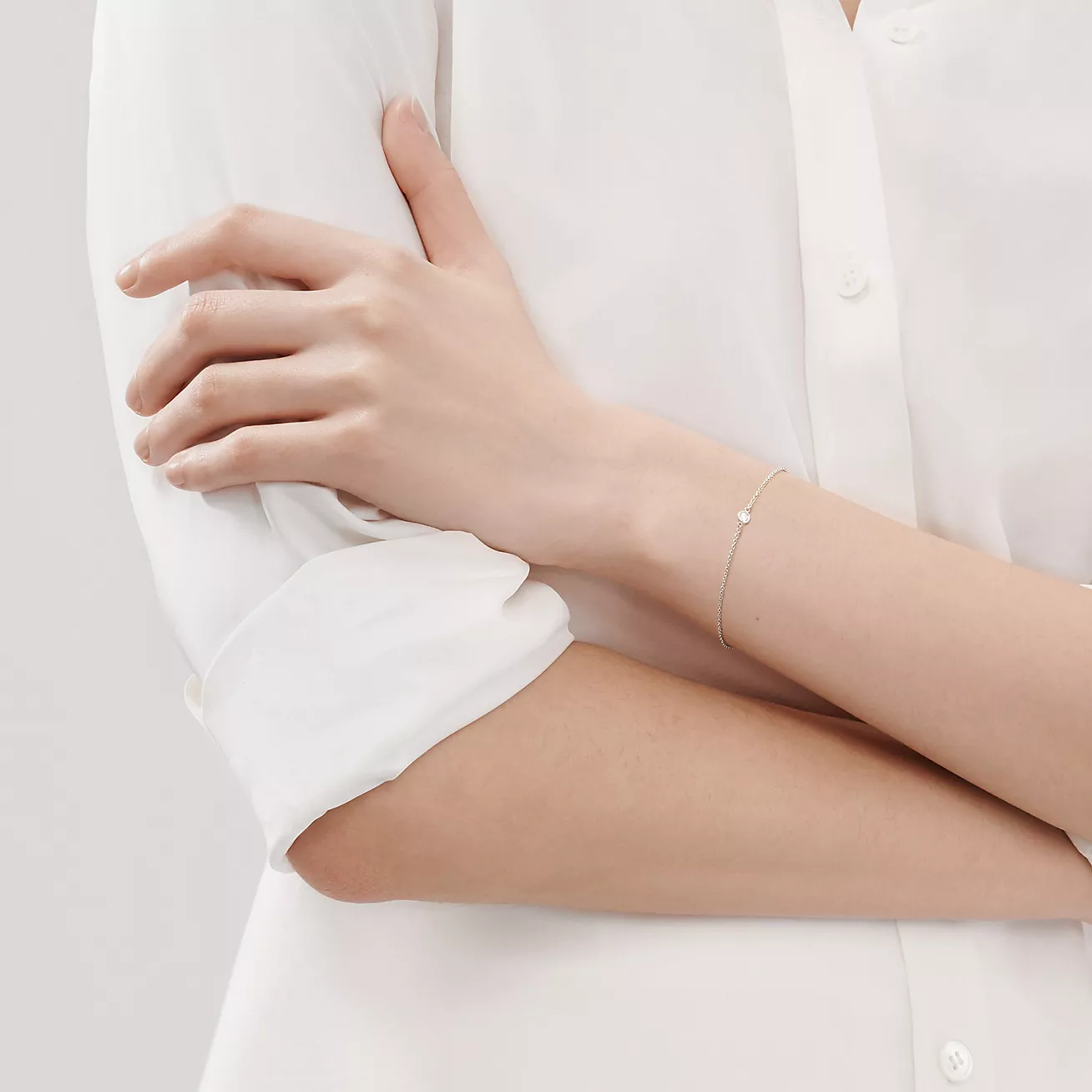 Elsa Peretti® Diamonds by the Yard® Bracelet, White Gold