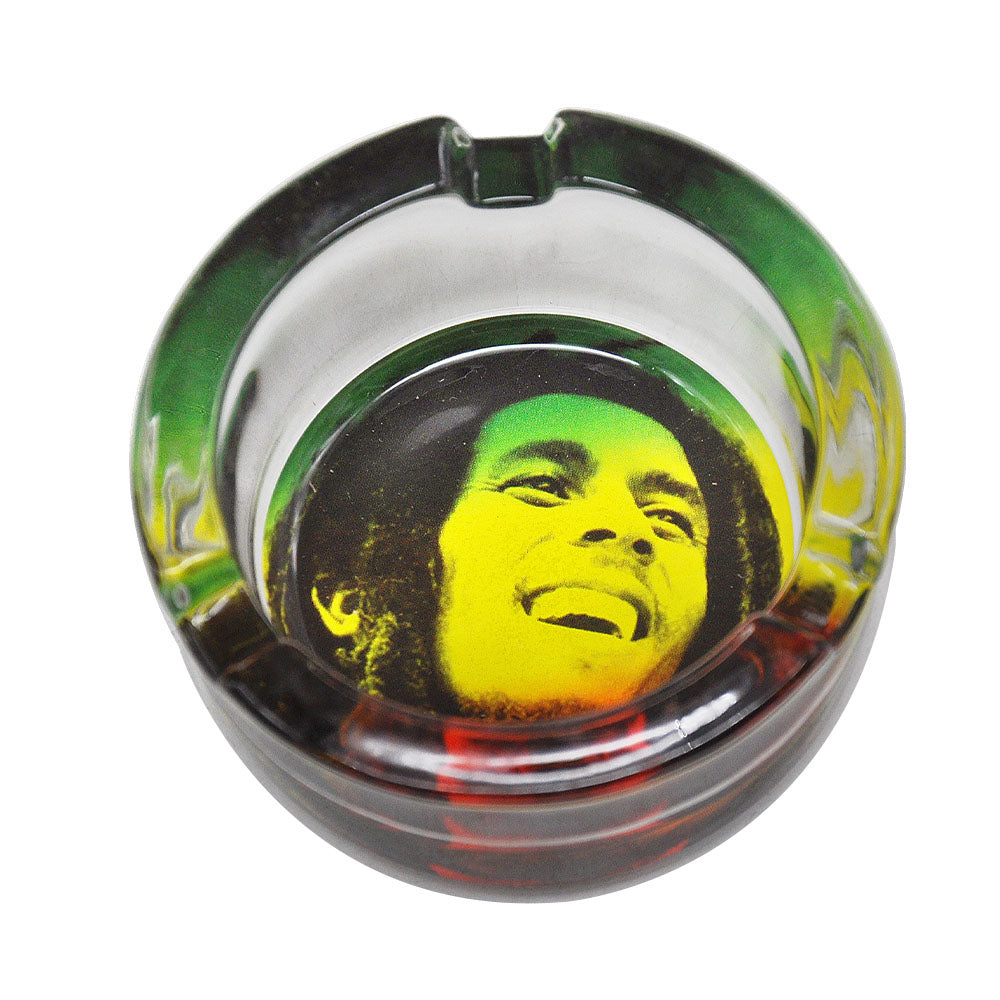 Marijuana Leaf Glass Ashtray (Random Pattern)