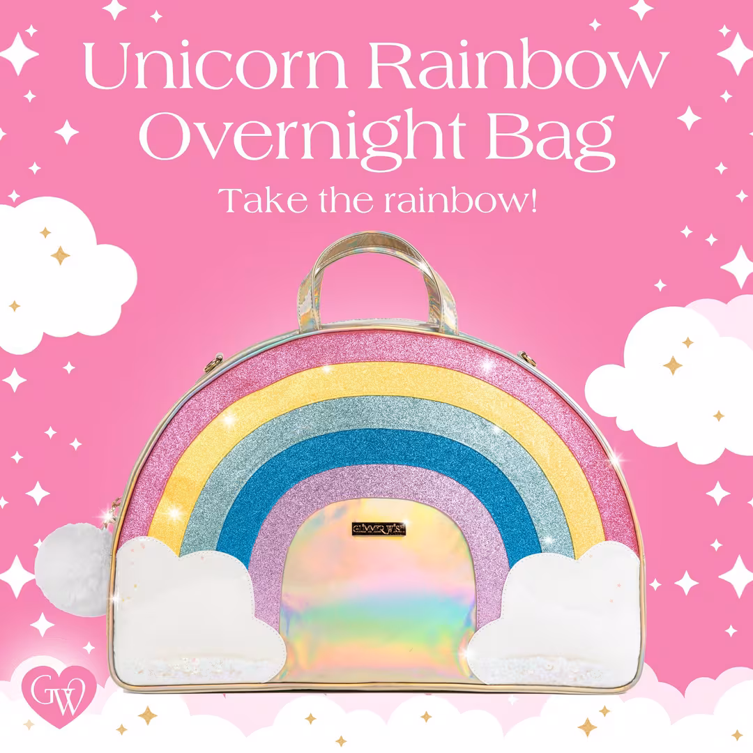 Glimmer Wish  Unicorn Rainbow Overnight Bag