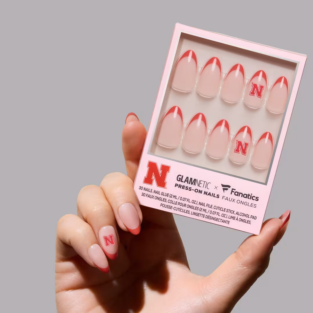 Glamnetic x Fanatics Nail  Nebraska Cornhuskers Press-On Nails