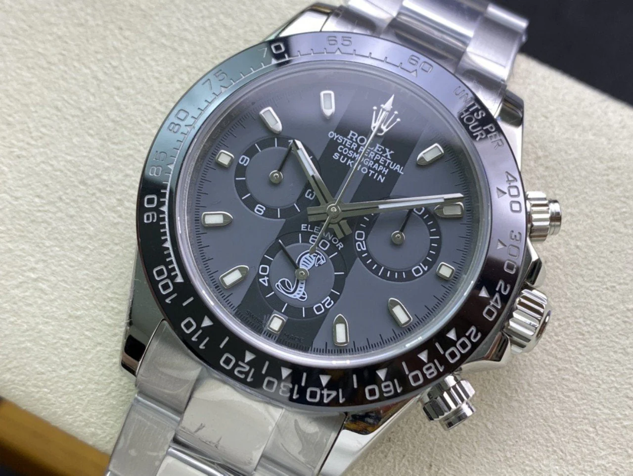 Rolex Watch DAYTONA 40 BLACK CERAMIC BEZEL CUSTOM ELEANOR DIAL