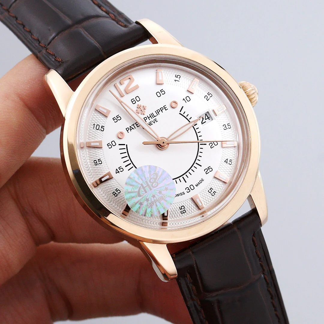 Patek Watch  CALATRAVA 40MM DATE WHITE DIAL