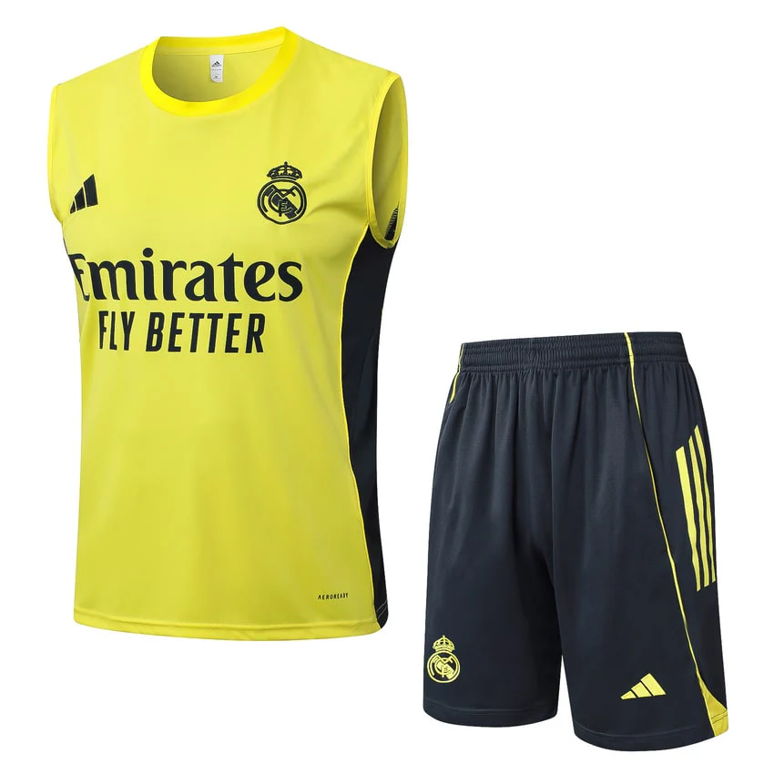 Real Madrid Tank Top Shorts Men 2025 2026 Yellow