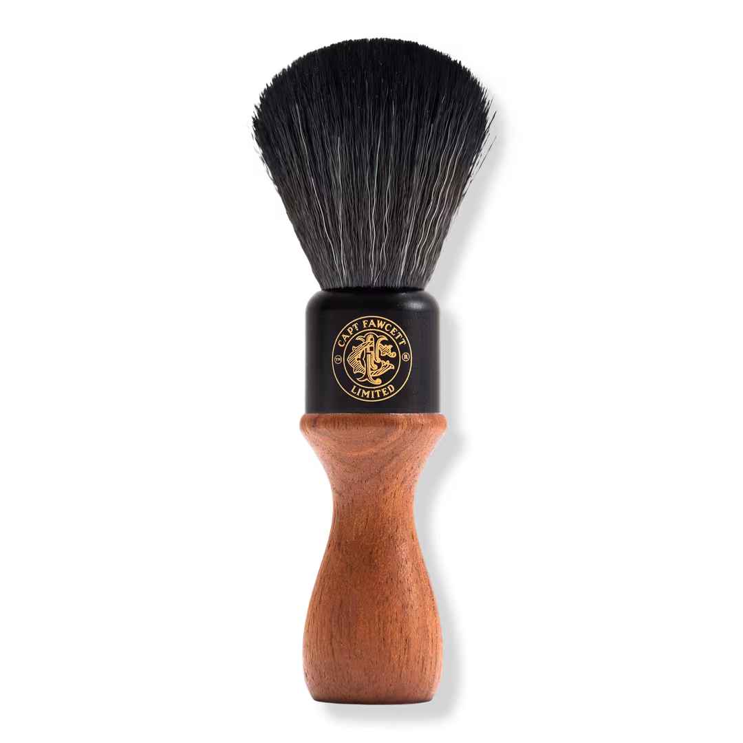 Captain Fawcett  Wooden Handle Faux Fur Shaving Brush
