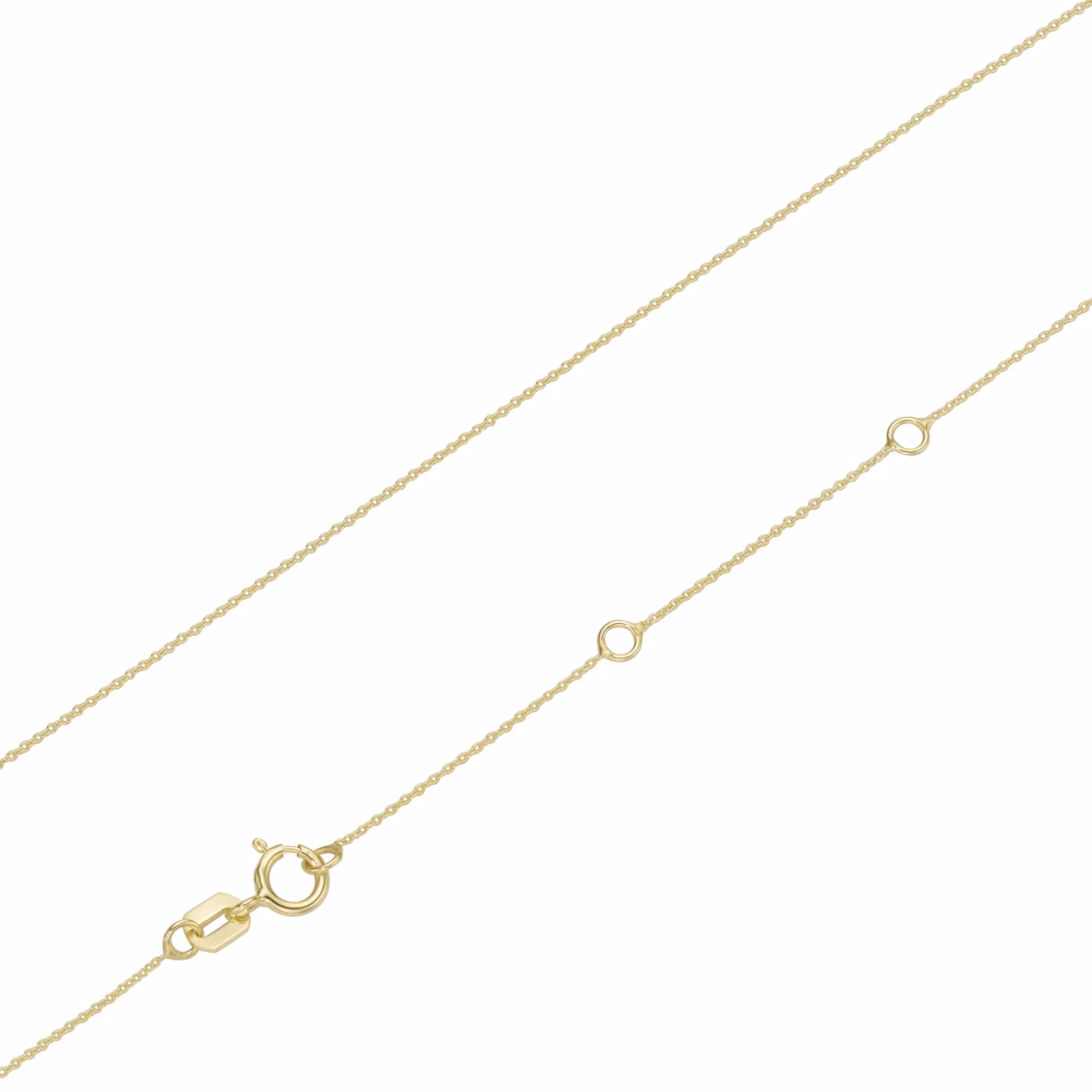 Kette mit rundem Anhänger mit Zirkonia, Gold 375