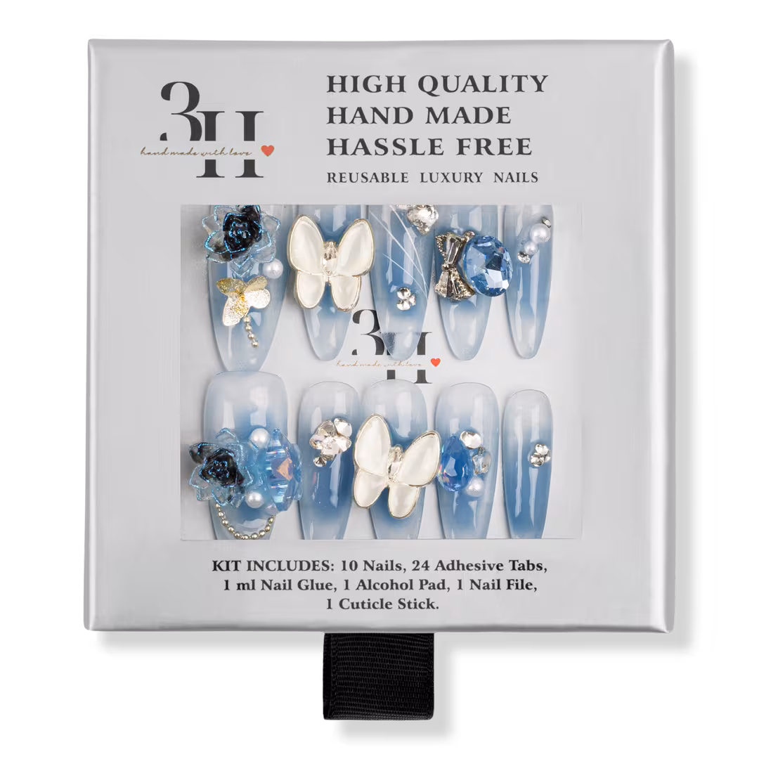 3H Nails  Celestial Butterfly - Long Almond Press-On Nails