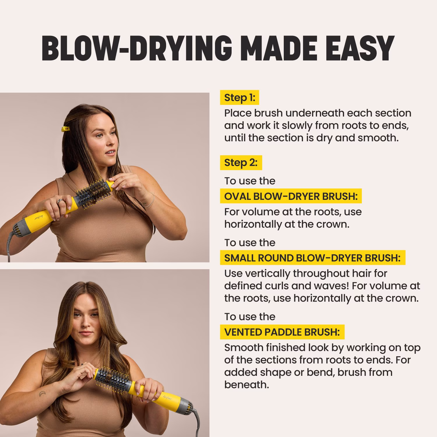 The Triple Shot Interchangeable Blow-Dryer Brush