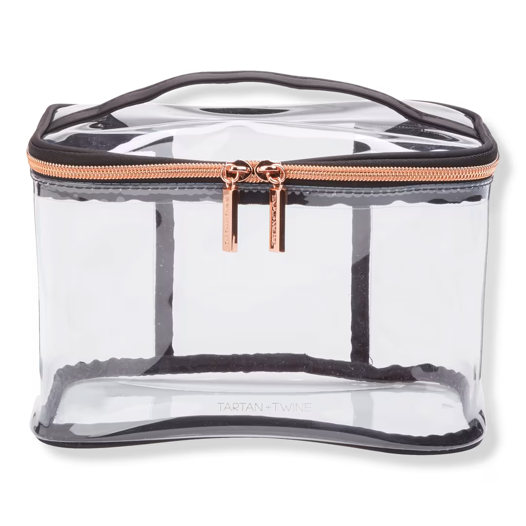 Tartan + Twine  Basics Clear Train Case