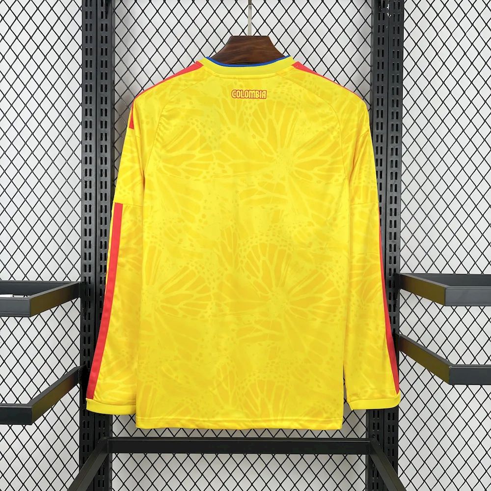 Mens Colombia 2026 World Cup Home Long Sleeve Jersey