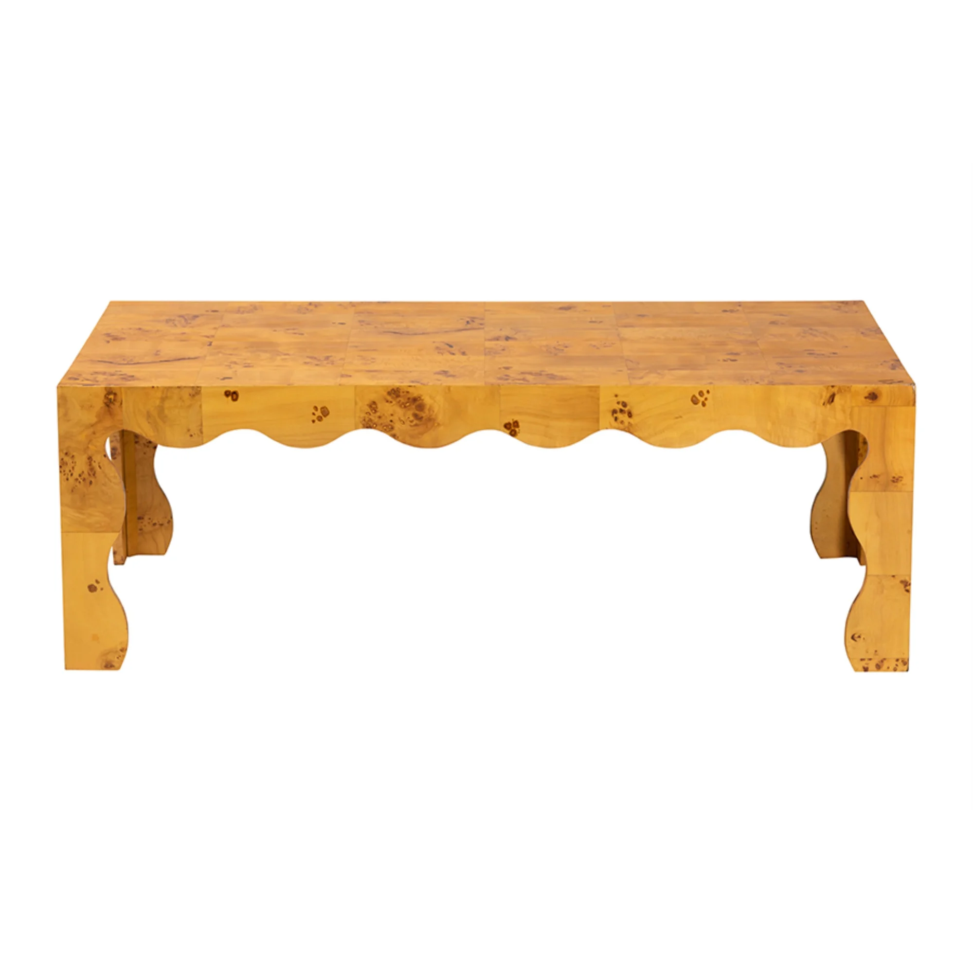 bali & pari Huxley Modern and Contemporary Natural Real Burl Wood Coffee Table