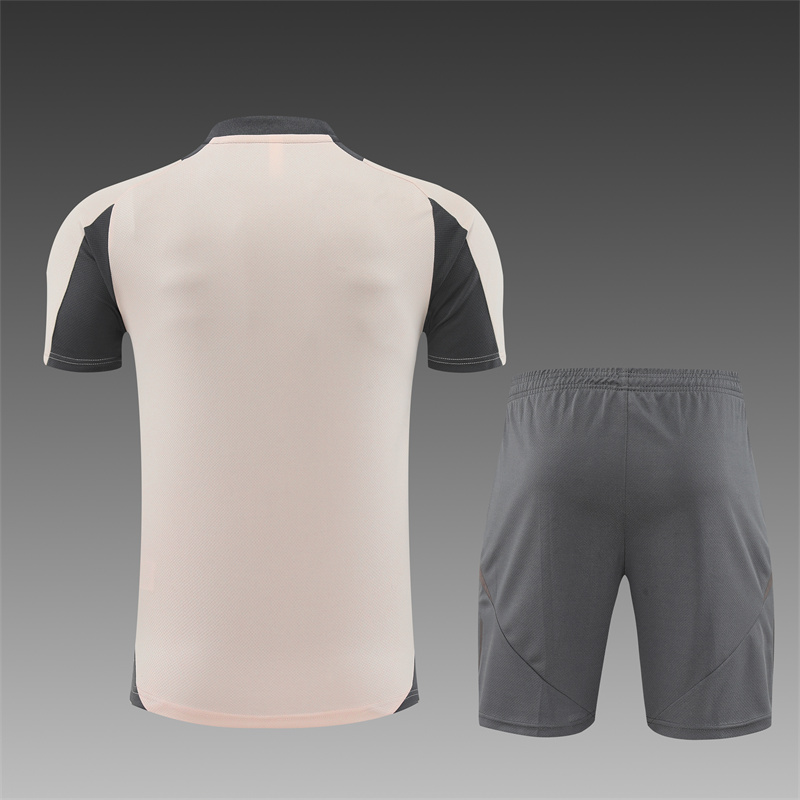2024/2025 Real Madrid Apricot Adult Short Sleeve Training Suit Set (Adult Kit)