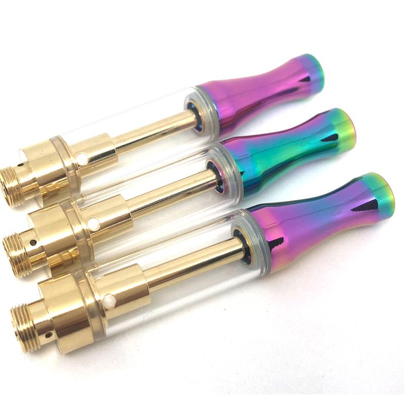 Iridescent Round Metal Tip 510 Thread Cartridge-Golden