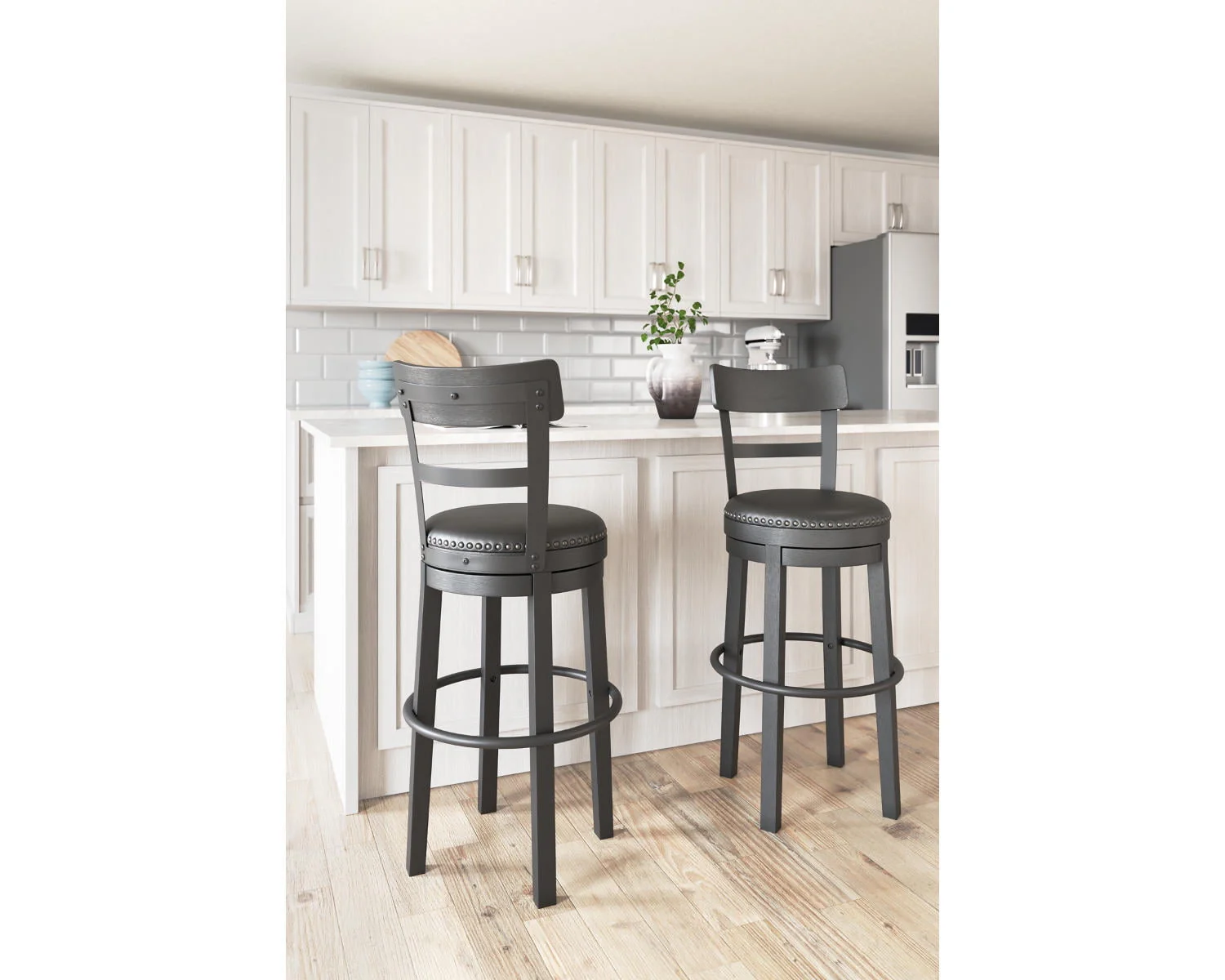 Signature Design by Ashley Casual Valebeck Bar Height Bar Stool Black