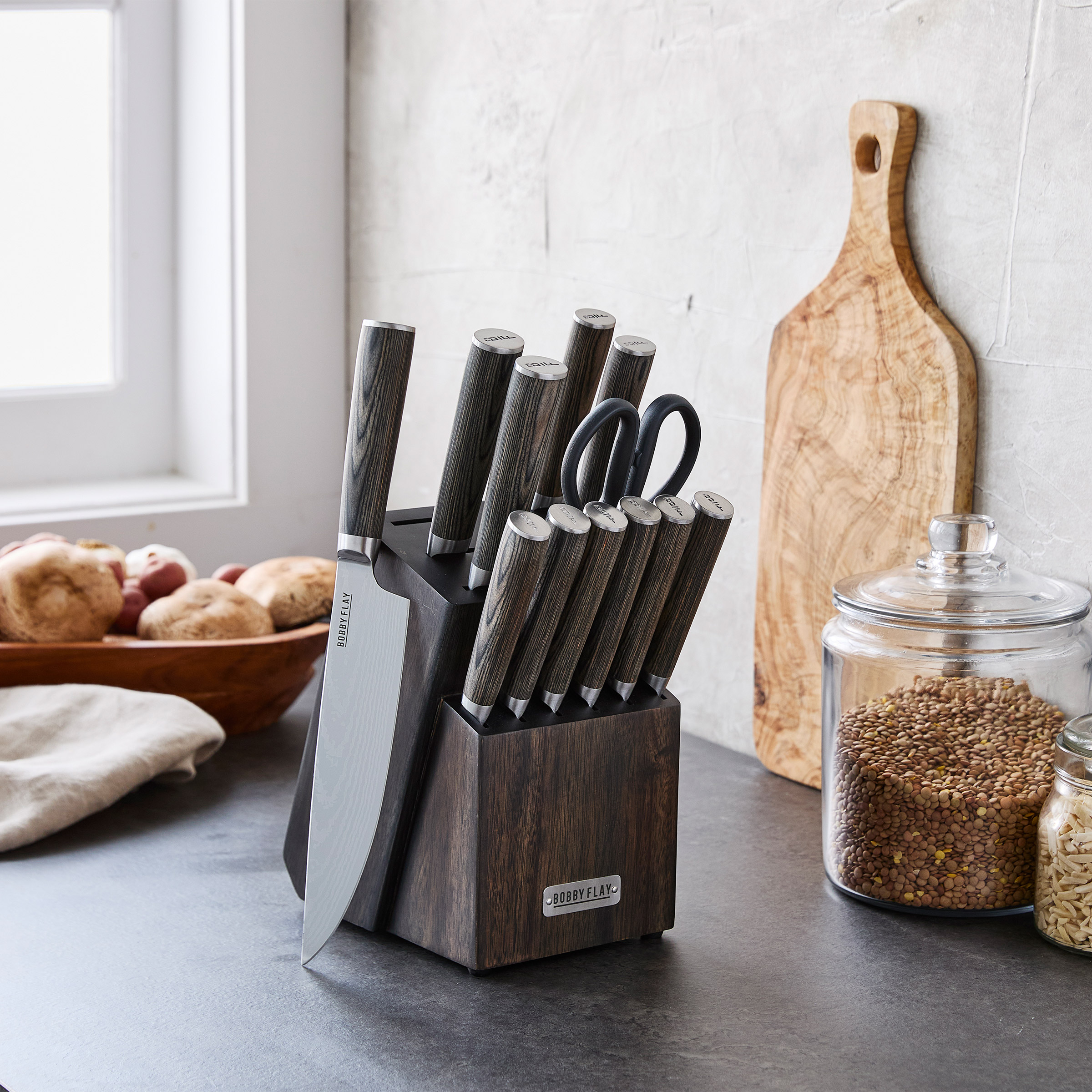 Bobby Flay by GreenPan Stainless Steel 13-piece Knife Block Set
