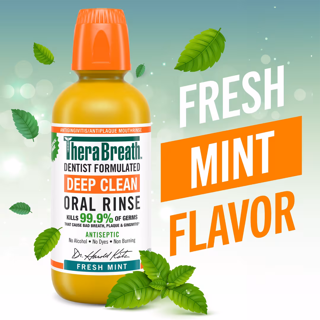 TheraBreath  Deep Clean Antiseptic Oral Rinse Fresh Mint