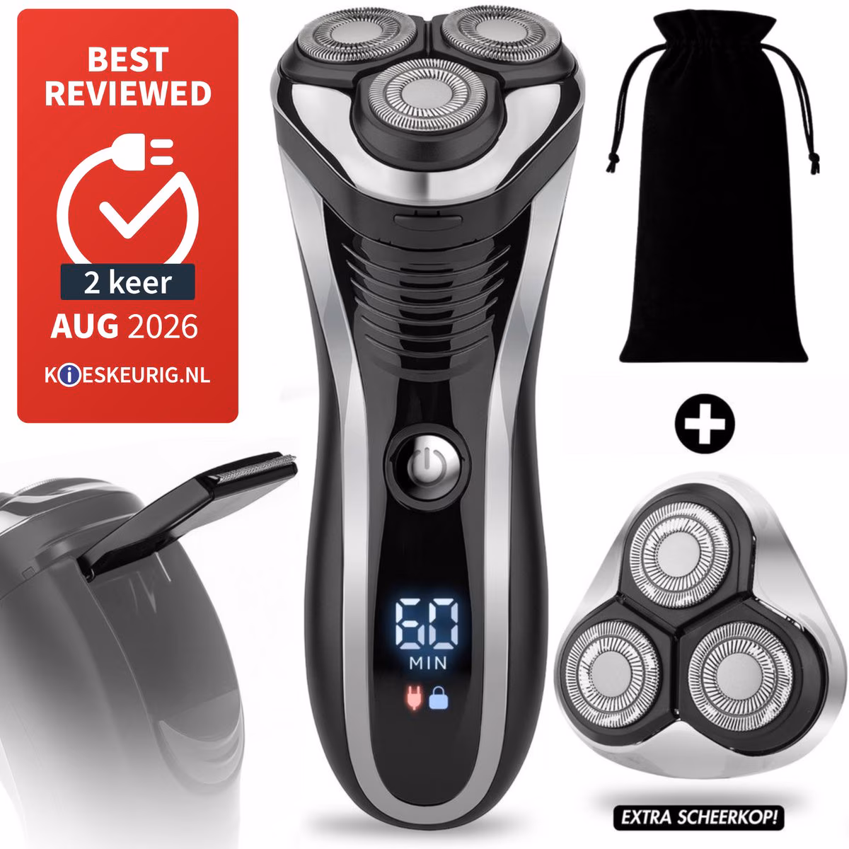2-in-1 Herrenrasierer mit Trimmer S1111 + zusätzlichem Scherkopf