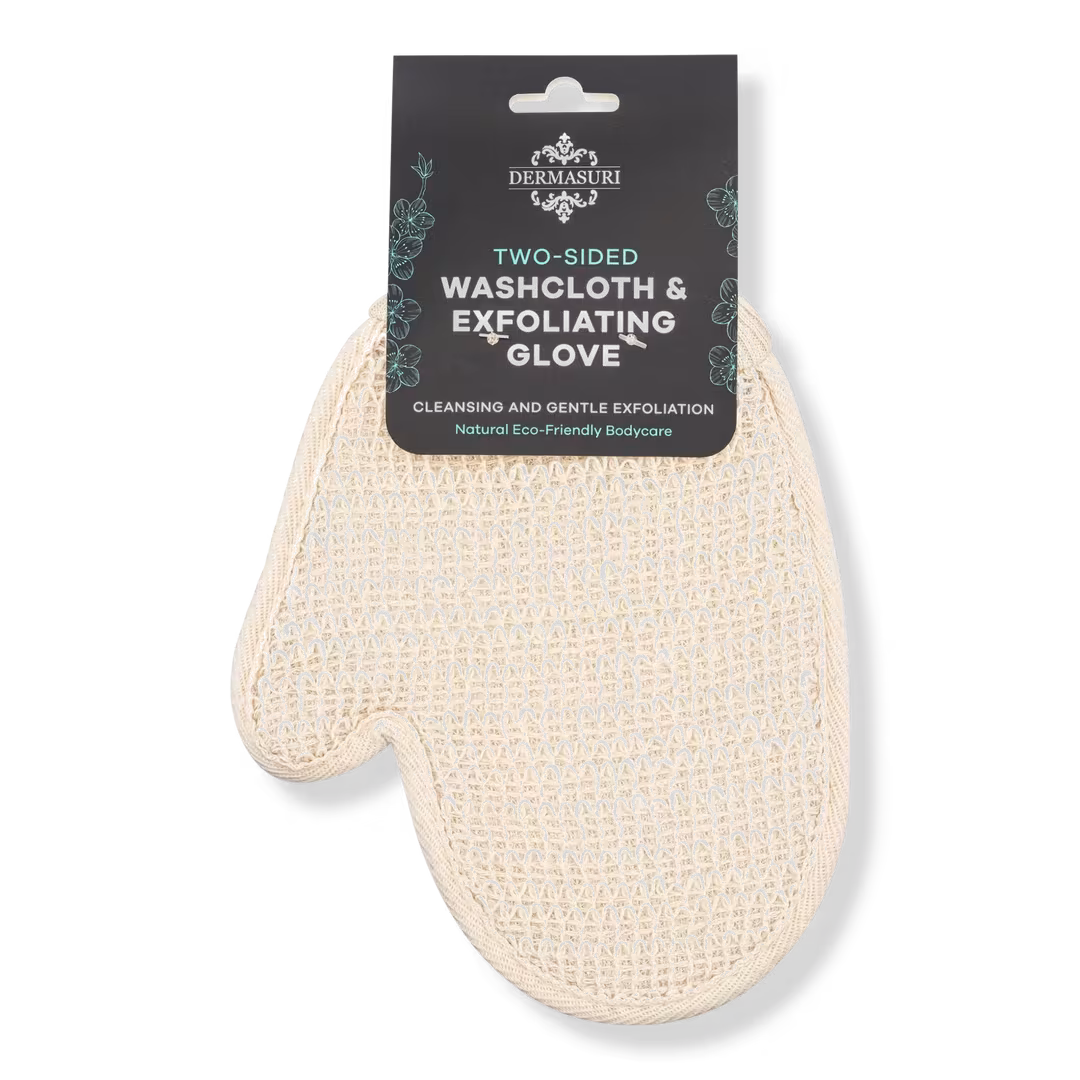 Dermasuri  Two-Sided Exfoliating Glove and Washcloth