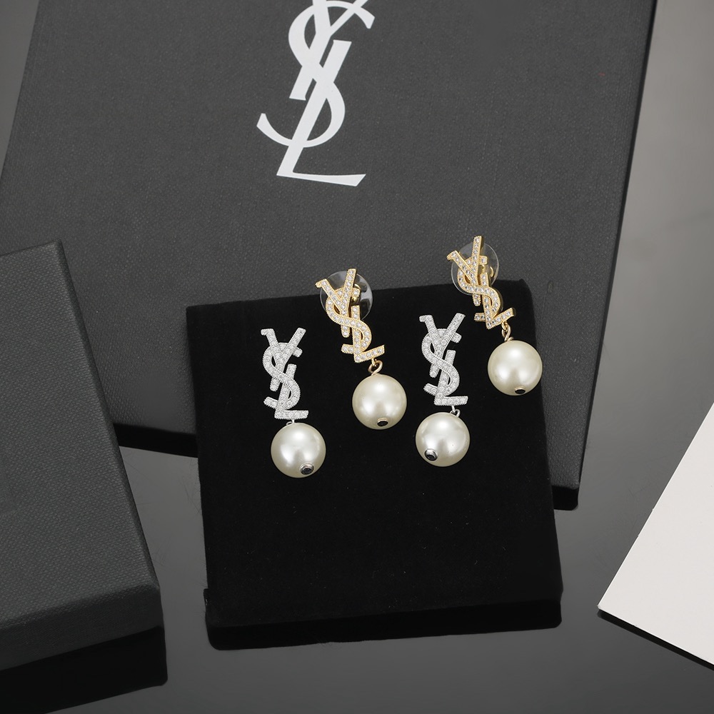 YSL Cassandre Pearl Earrings