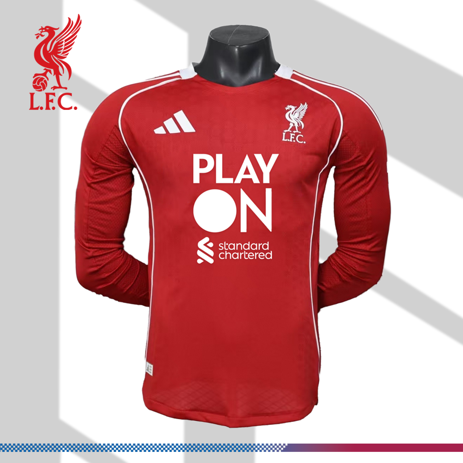 2025/2026 Liverpool “Play On” Home Long Sleeve Football Shirt (Player)