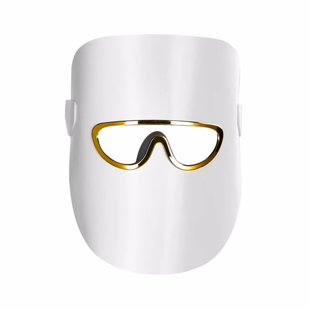LED-Lichttherapie-Maske mit 3 Farbmodi – Weiß