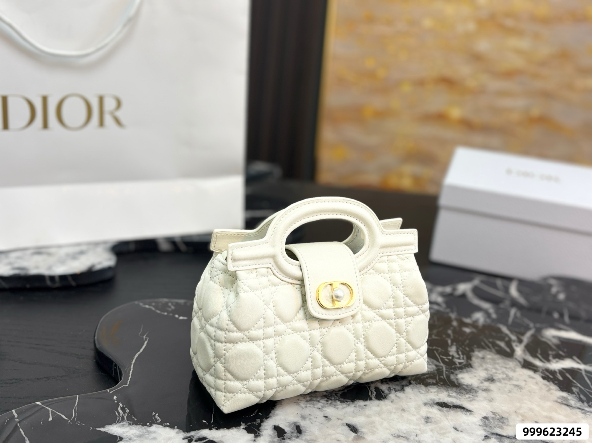 Dior Jolie Top Handle Mini Chain Bag