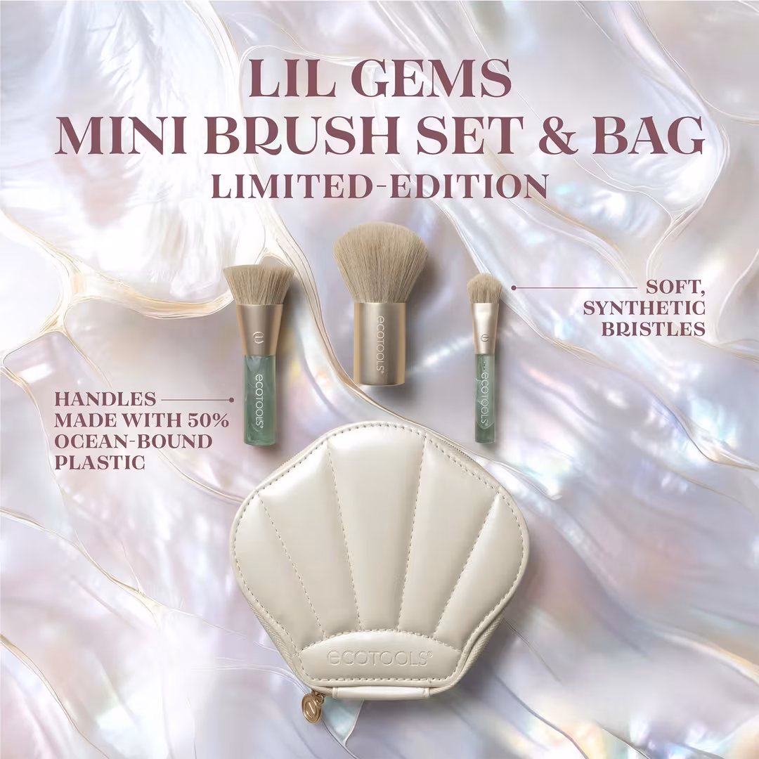 EcoTools  Lil Gems Mini Brush Gift Set and Bag