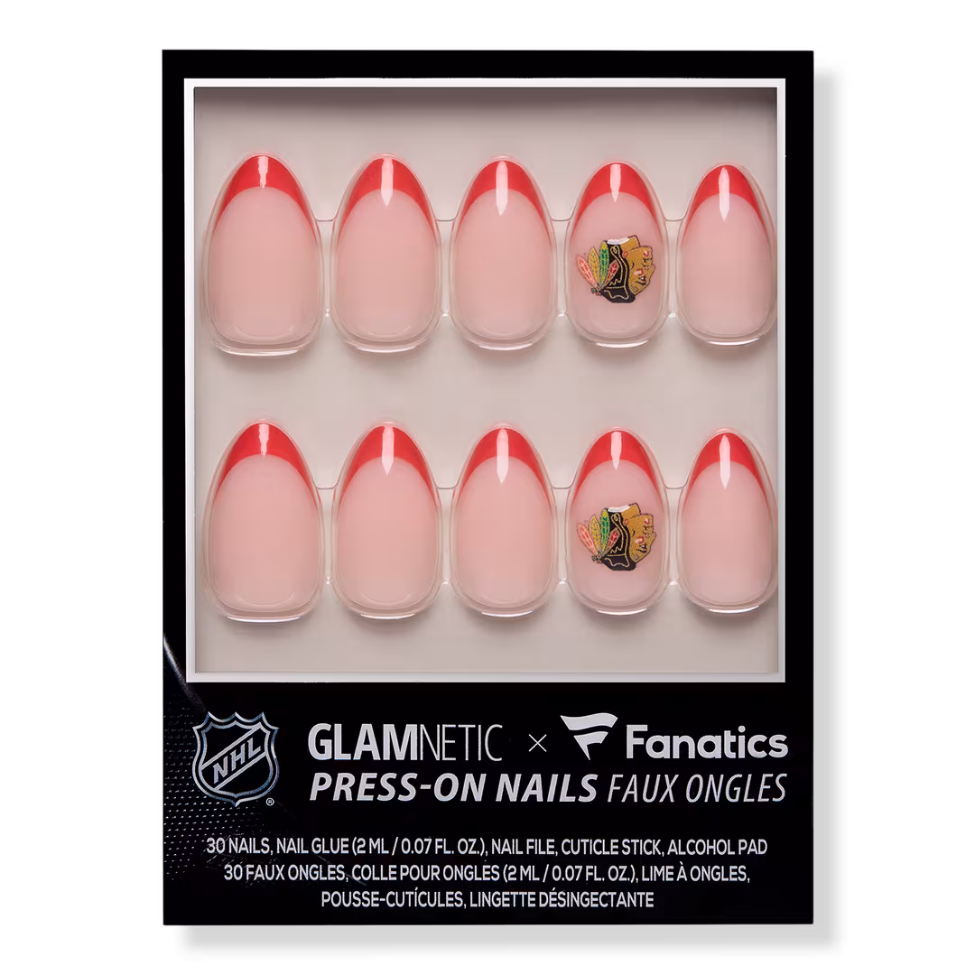 Glamnetic x Fanatics Nail  Chicago Blackhawks Press-On Nails