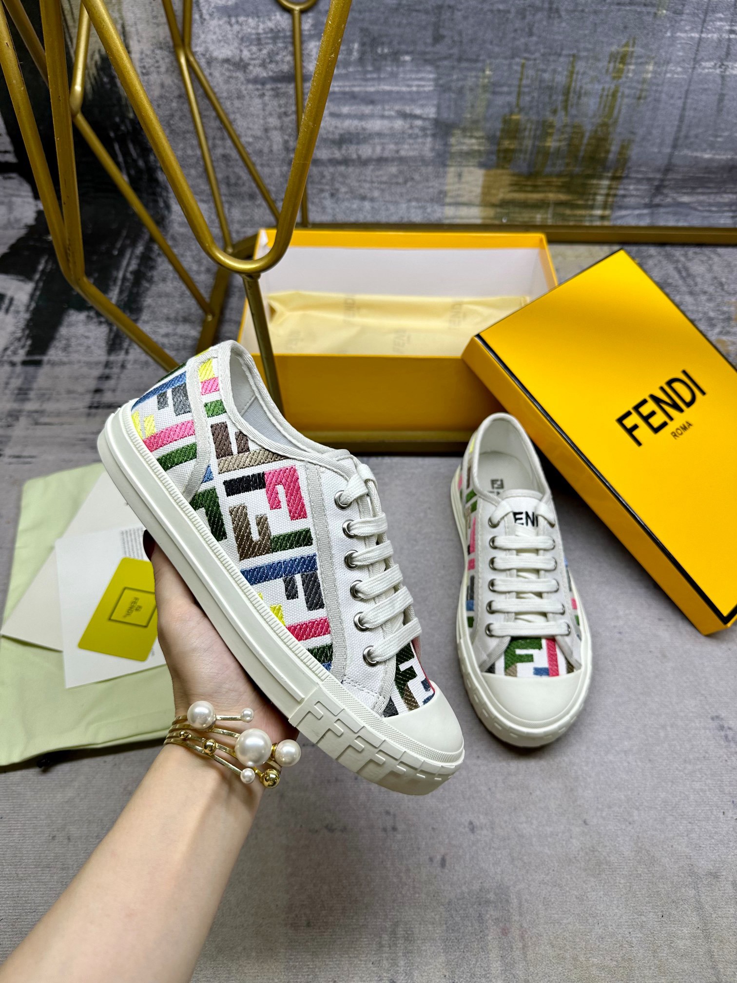Fendi Domino Low-top Sneakers Shoes