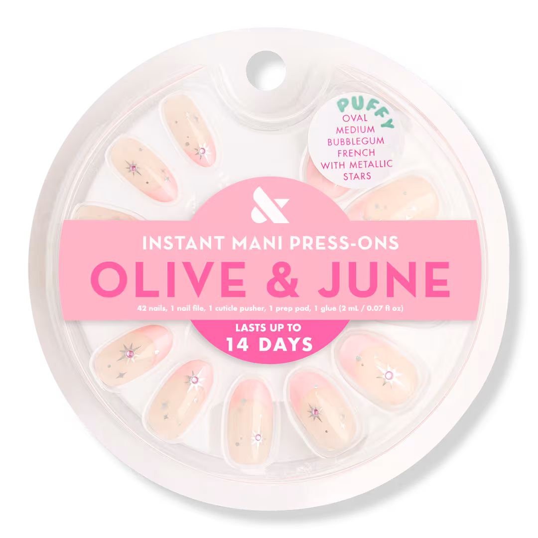 Olive & June  Instant Mani Press-On Nails Star Gem French
