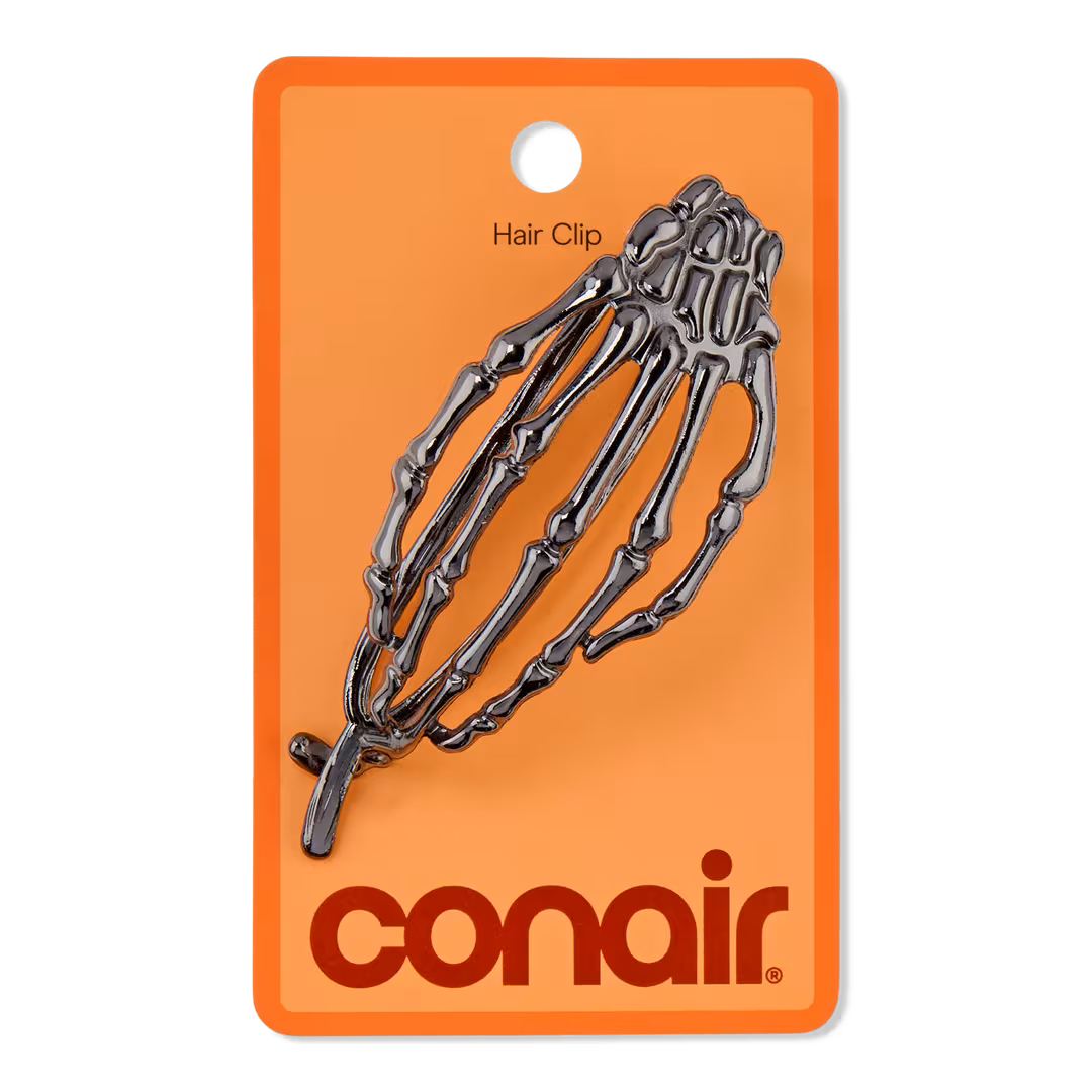 Conair Accessories  Halloween Black Skeleton Hand Metal Hair Clip