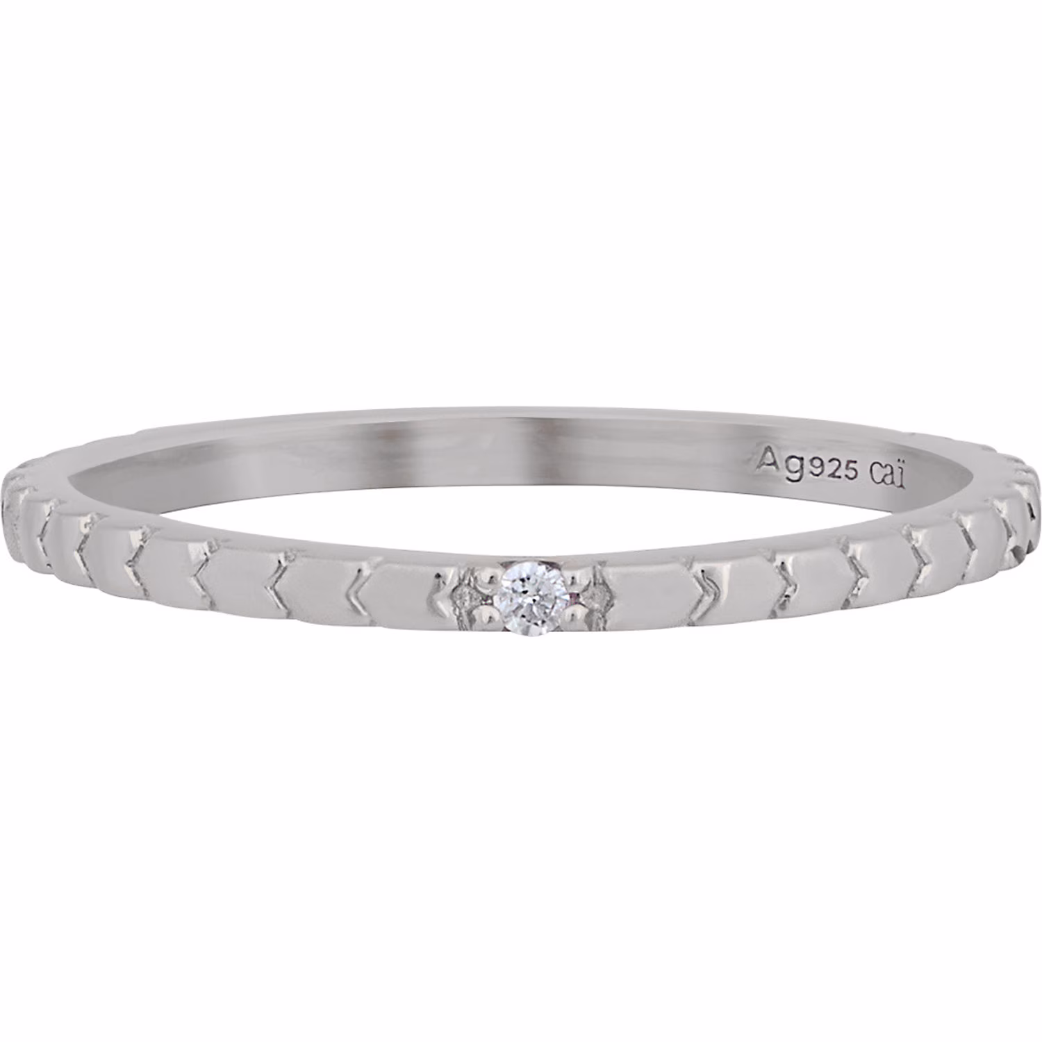 Caï Damen-Damenring 925er Silber Zirkonia 52 32016383