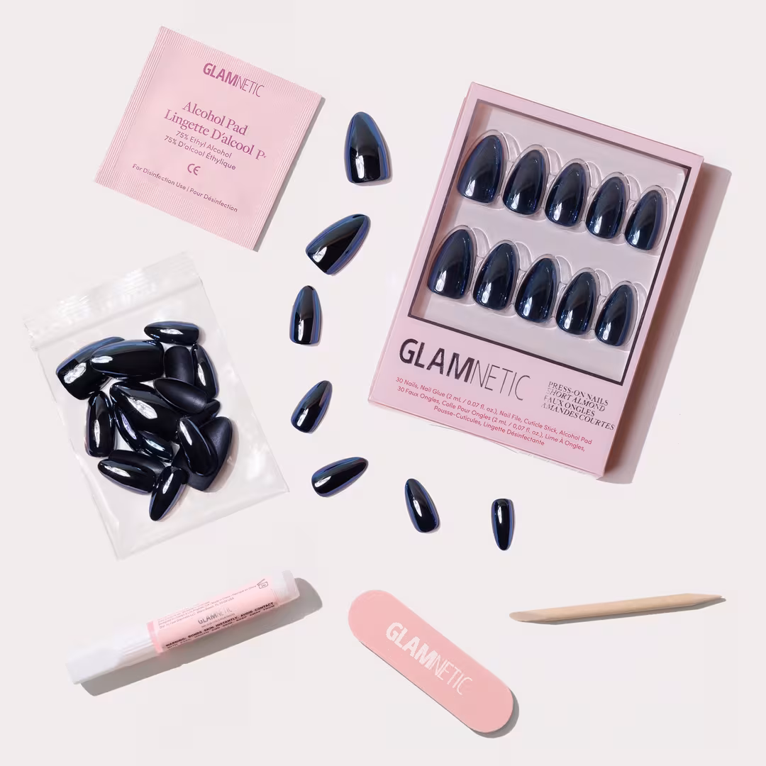 Glamnetic  Black Metal Press-On Nails