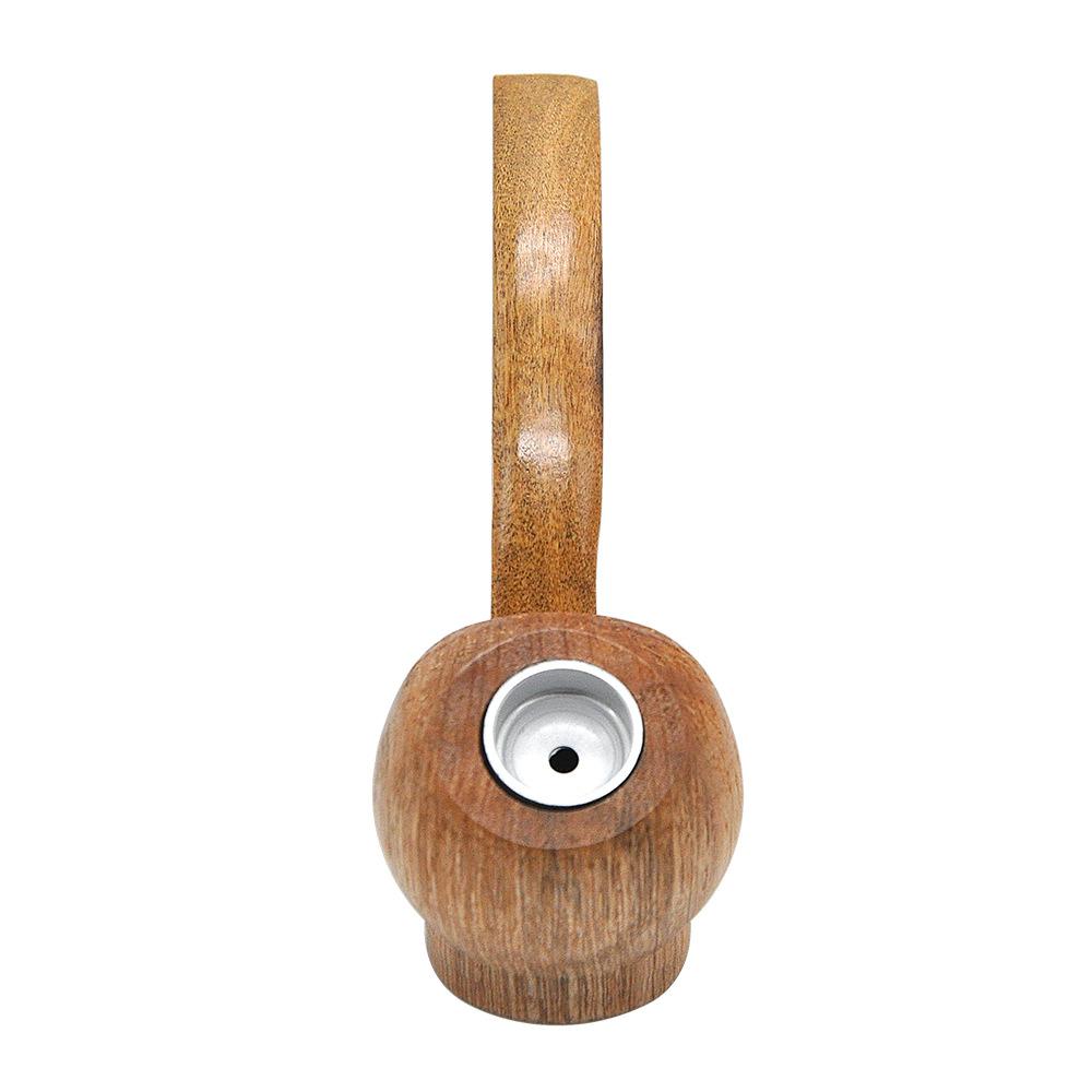 Curved Handle Wooden Pipe