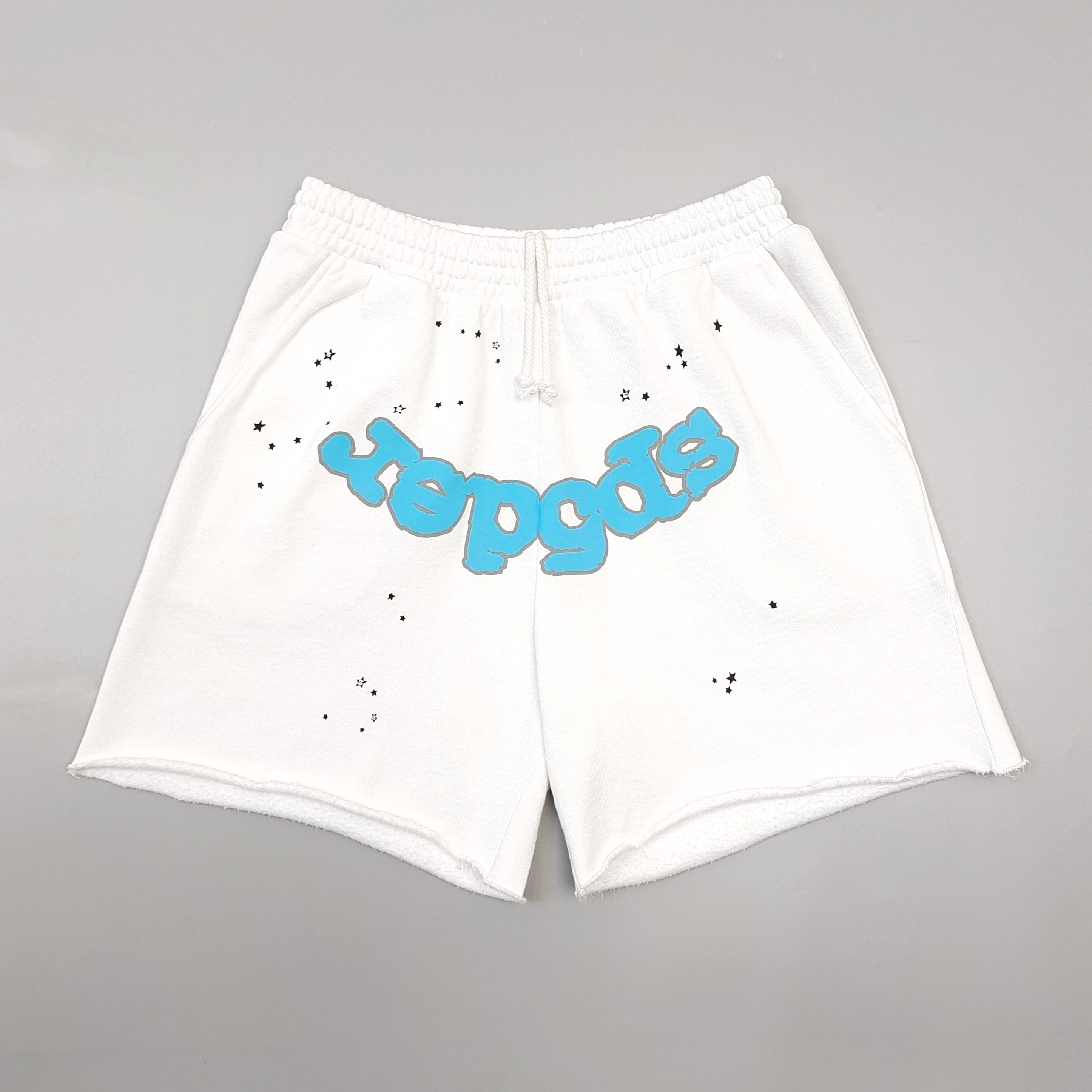 1:1 blue letter white sweatpants