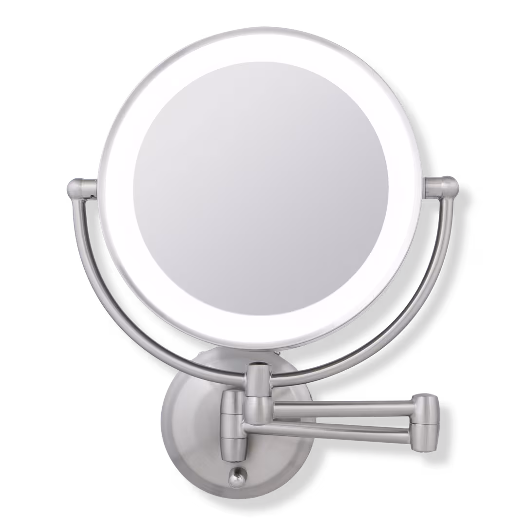 Zadro  Lighted Wall Mounted Makeup Mirror with 10X/1X Battery/Cord