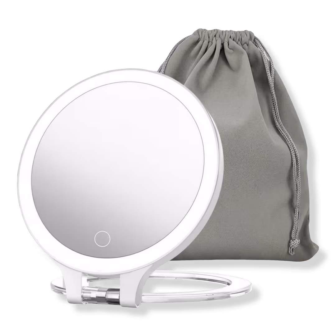 FASCINATE  Rechargeable Lighted Makeup Mirror with Travel Bag