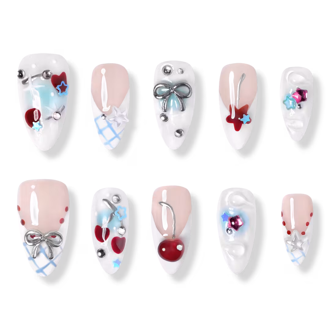 3H Nails  Chicago - Medium Almond Press-On Nails