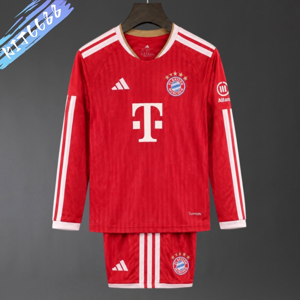 2026/2027 Bayern Munich Home Long Sleeve Football Shorts (Kids Kit socks)