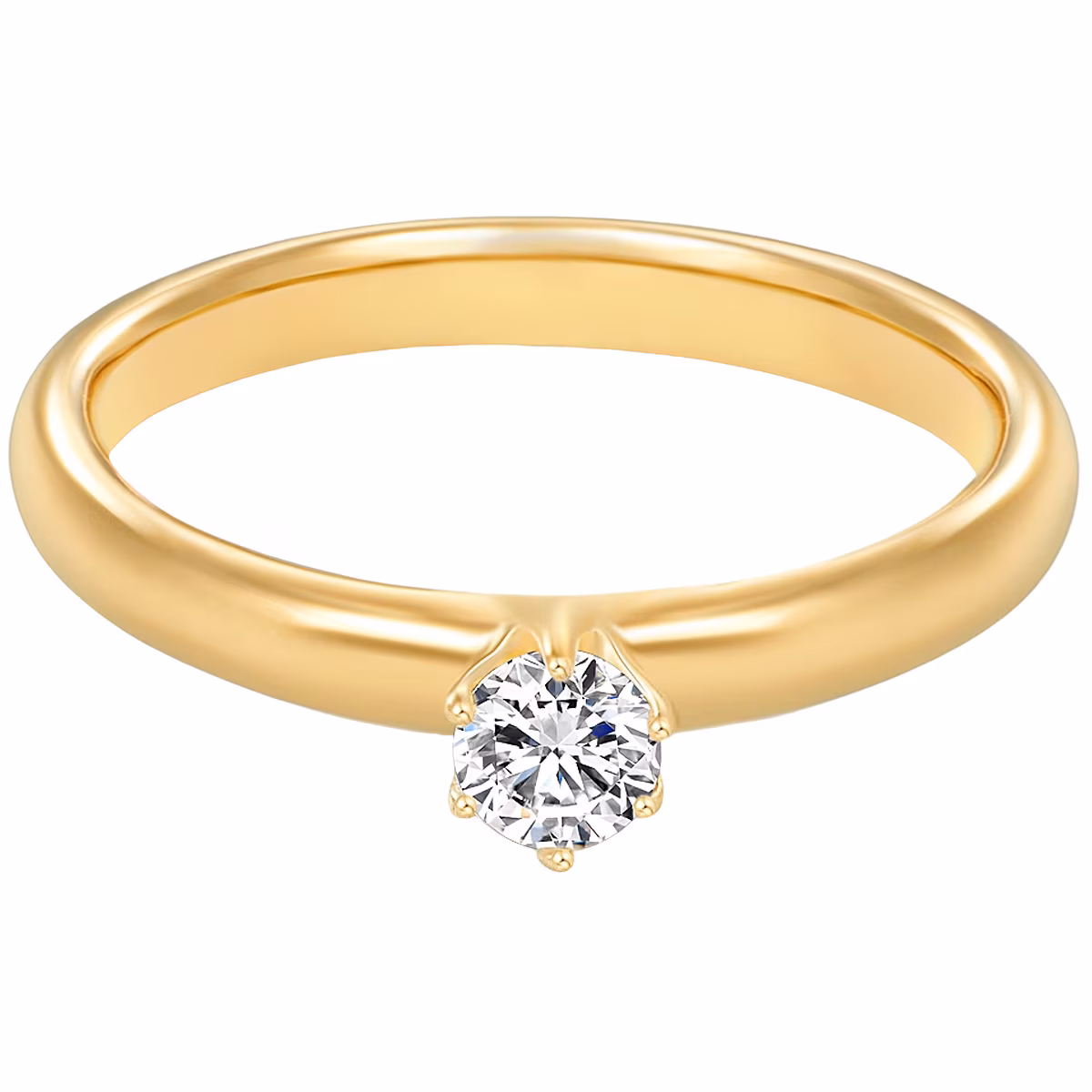 Ring Sterling Silber Zirkonia in Gelbgold