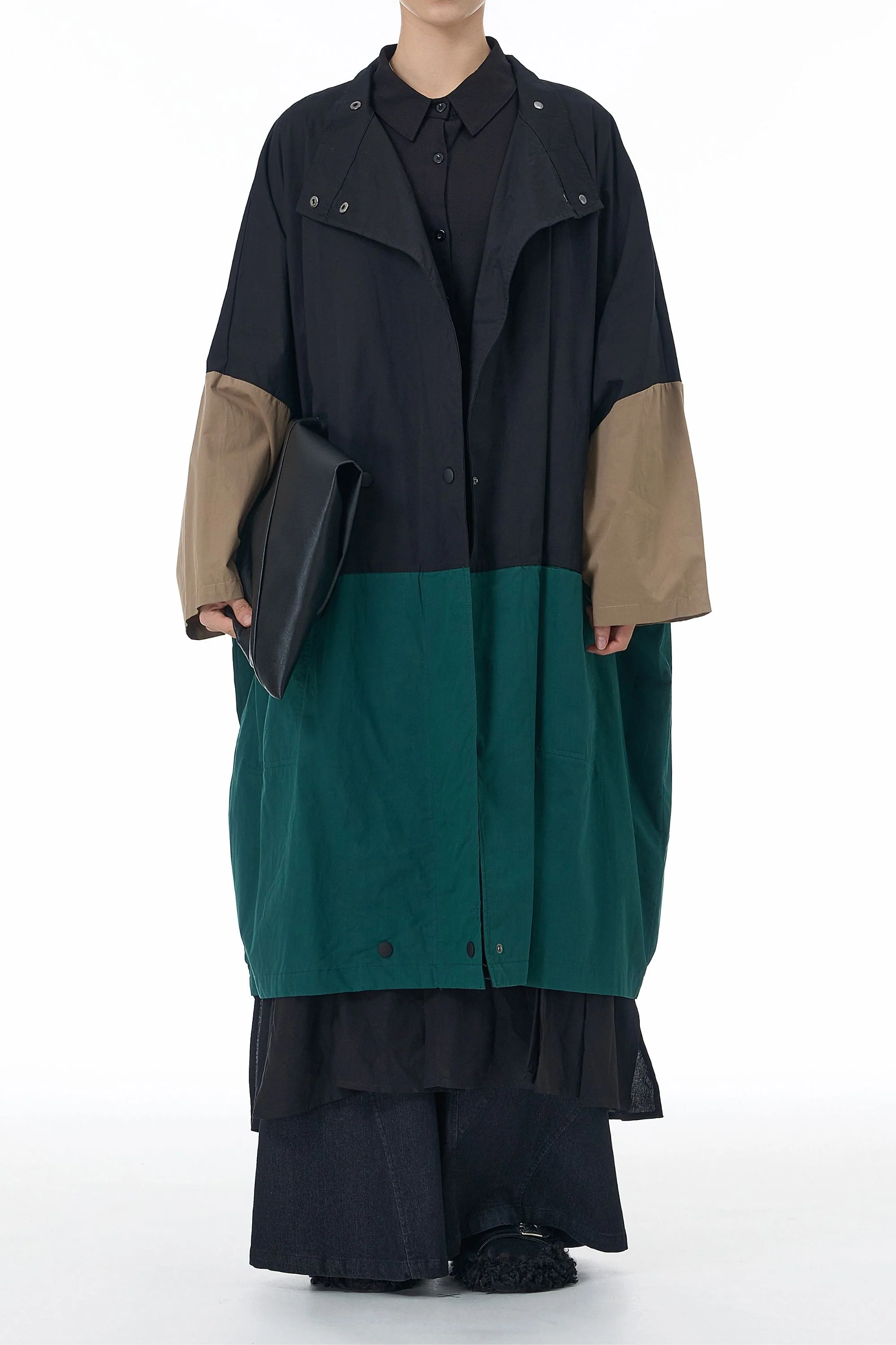 The Snap Block Oversized Trench Coat