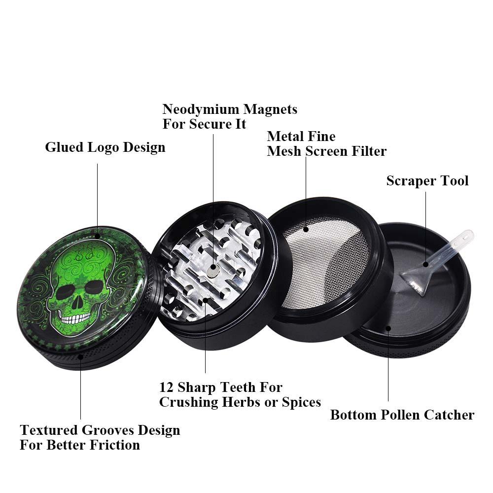 Ghost Aluminum Alloy Herb Grinder 4 Layer